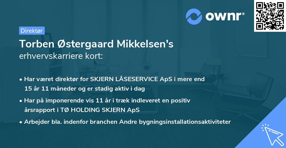 Torben Østergaard Mikkelsen's erhvervskarriere kort