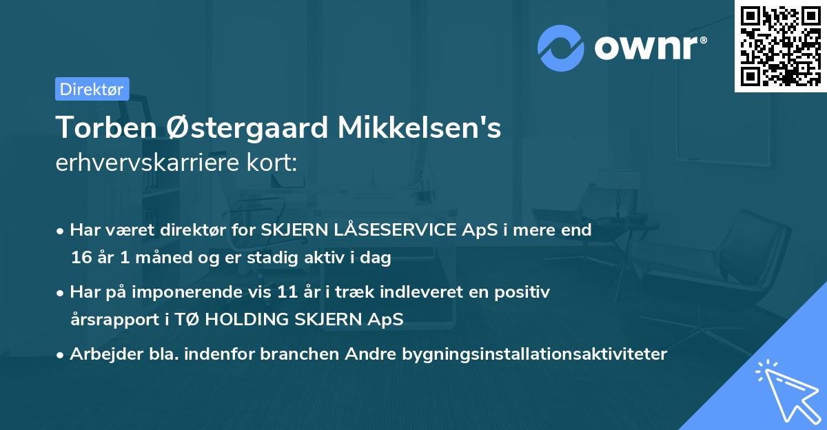 Torben Østergaard Mikkelsen's erhvervskarriere kort