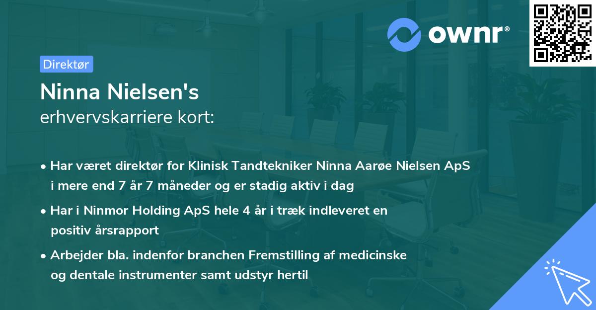 Ninna Nielsen's erhvervskarriere kort