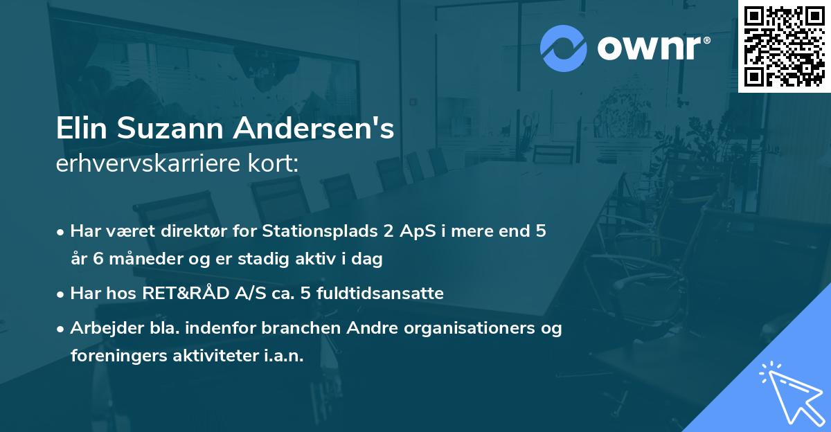 Elin Suzann Andersen's erhvervskarriere kort
