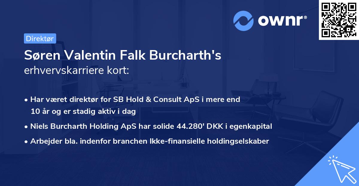 Søren Valentin Falk Burcharth's erhvervskarriere kort