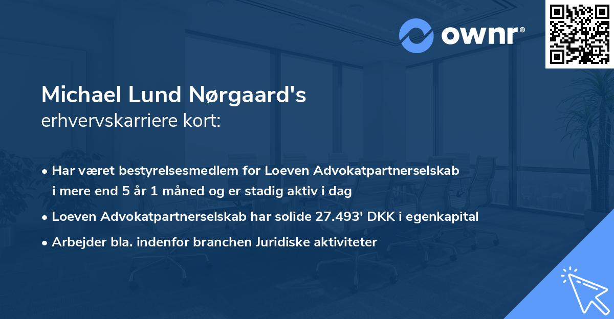 Michael Lund Nørgaard's erhvervskarriere kort