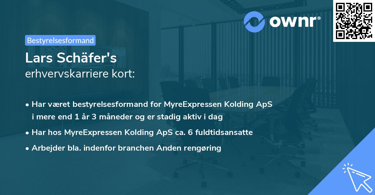 Lars Schäfer's erhvervskarriere kort