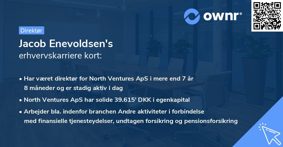 Jacob Enevoldsen's erhvervskarriere kort