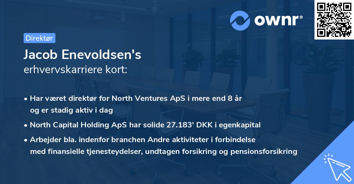 Jacob Enevoldsen's erhvervskarriere kort