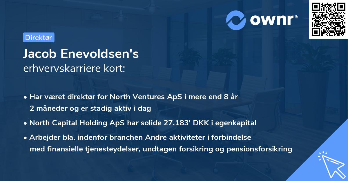 Jacob Enevoldsen's erhvervskarriere kort