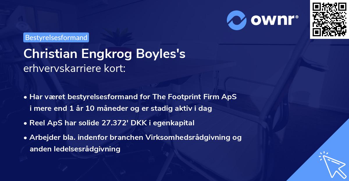 Christian Engkrog Boyles's erhvervskarriere kort