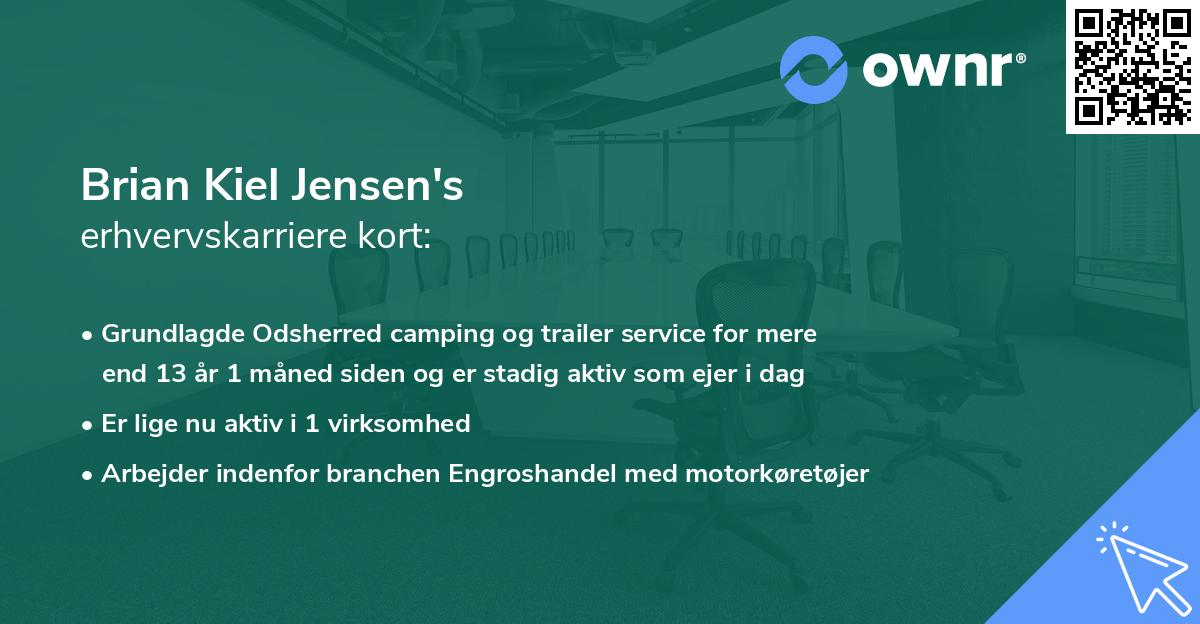 Brian Kiel Jensen's erhvervskarriere kort