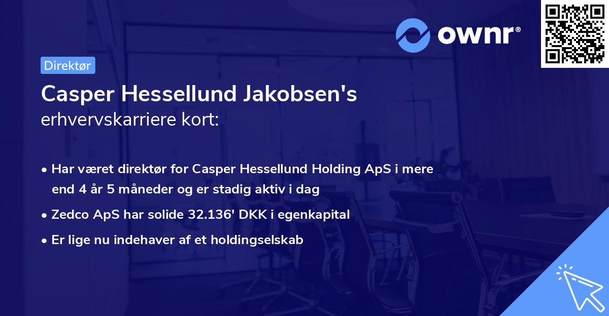 Casper Hessellund Jakobsen's erhvervskarriere kort