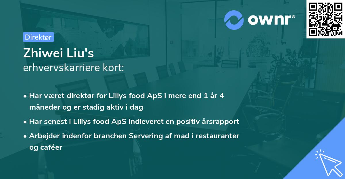 Zhiwei Liu's erhvervskarriere kort