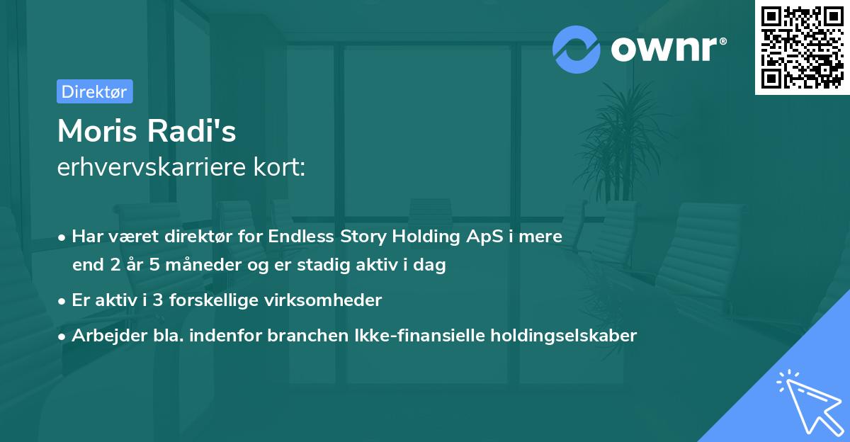 Moris Radi's erhvervskarriere kort