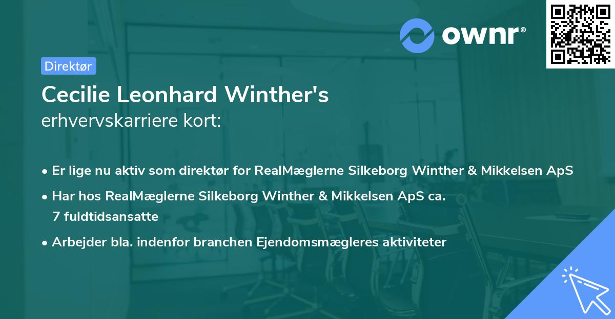 Cecilie Leonhard Winther's erhvervskarriere kort