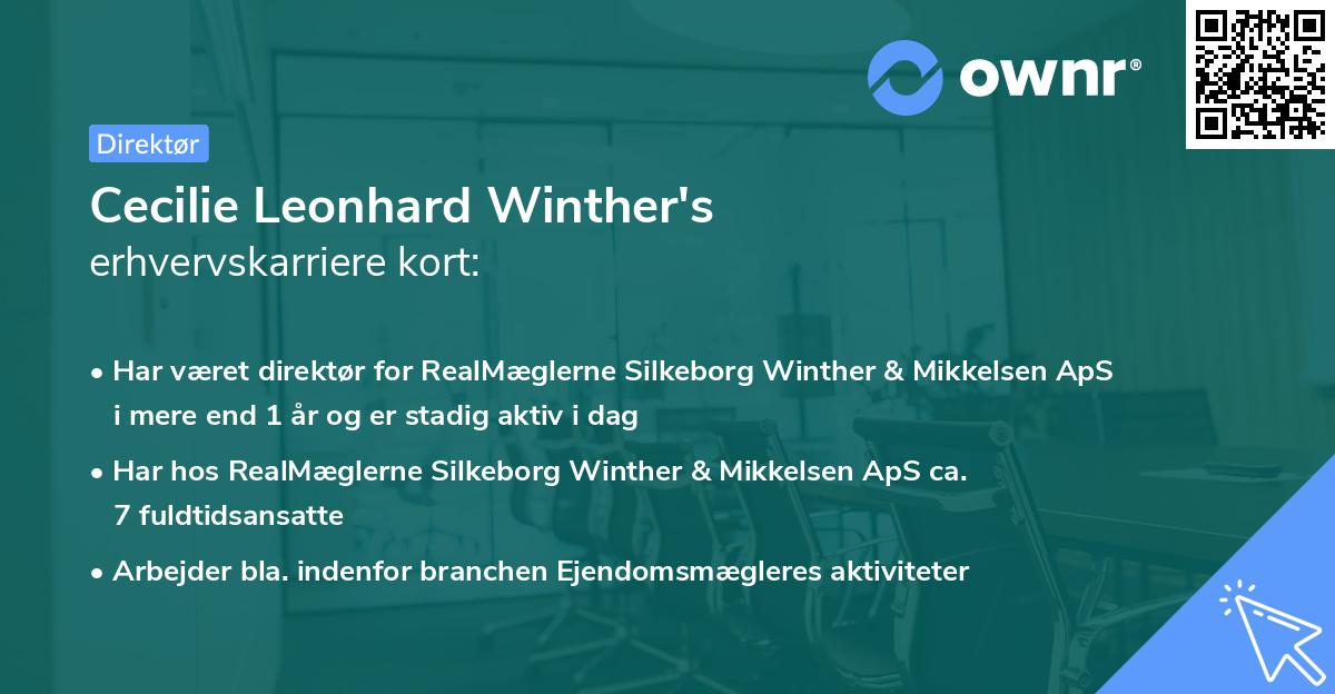 Cecilie Leonhard Winther's erhvervskarriere kort