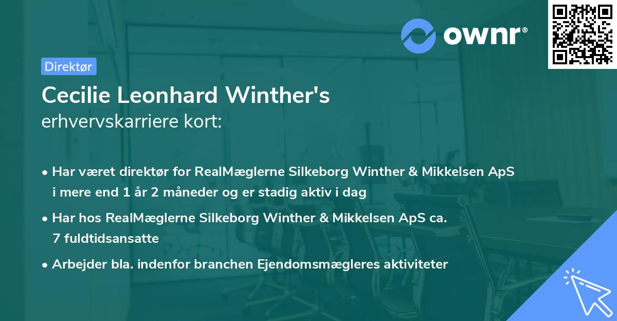 Cecilie Leonhard Winther's erhvervskarriere kort