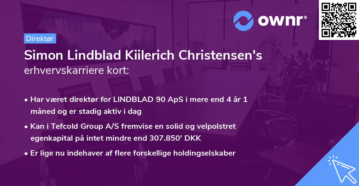 Simon Lindblad Kiilerich Christensen's erhvervskarriere kort