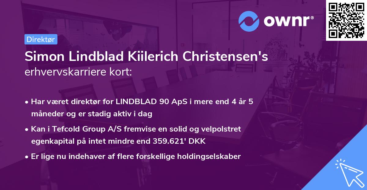 Simon Lindblad Kiilerich Christensen's erhvervskarriere kort