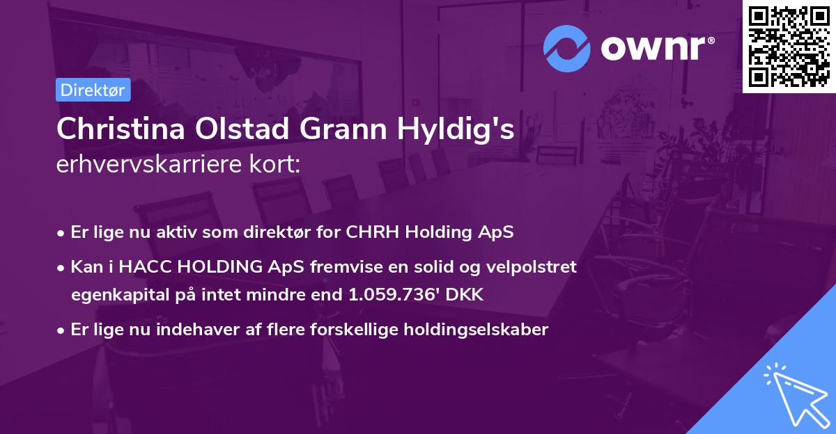 Christina Olstad Grann Hyldig's erhvervskarriere kort