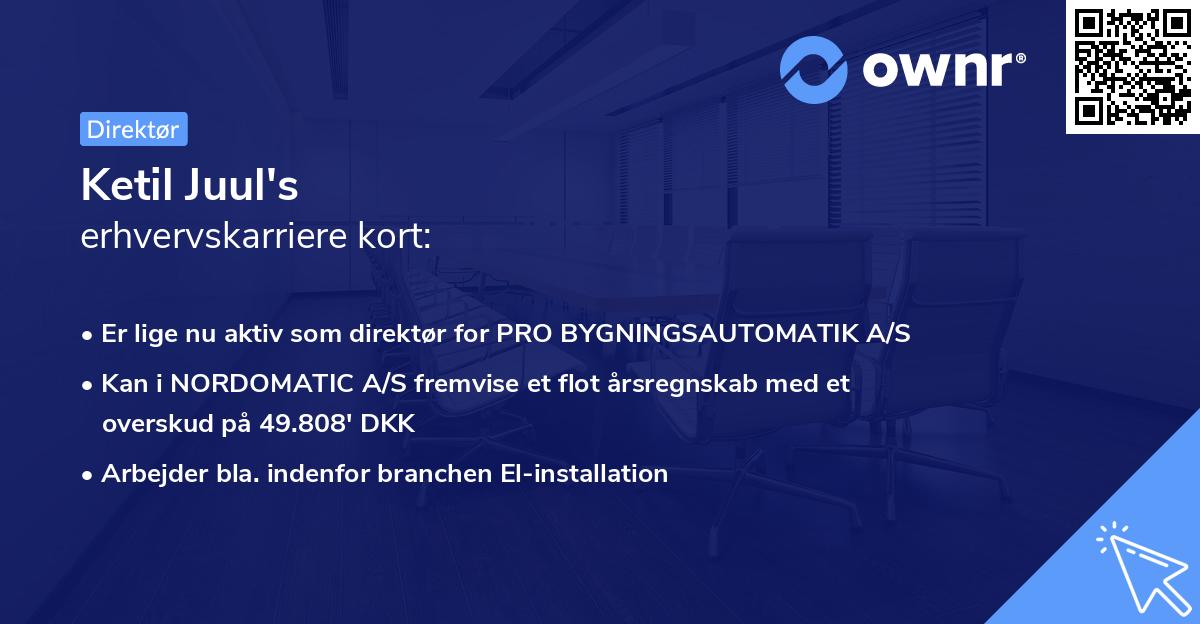 Ketil Juul's erhvervskarriere kort