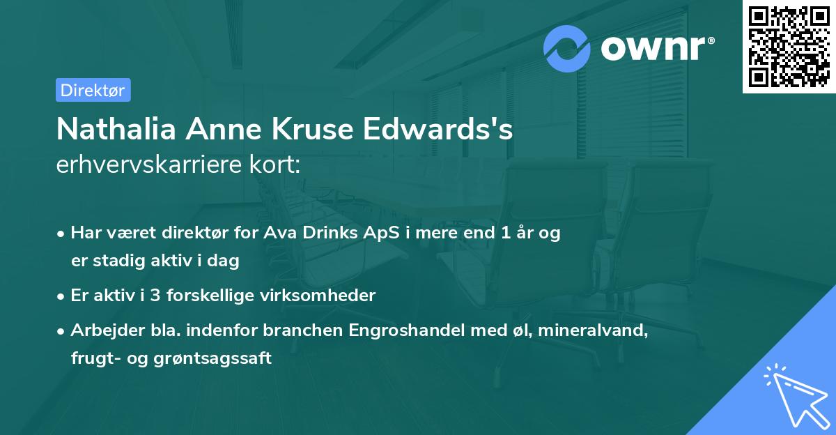 Nathalia Anne Kruse Edwards's erhvervskarriere kort