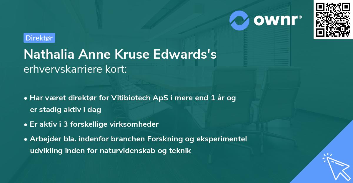 Nathalia Anne Kruse Edwards's erhvervskarriere kort