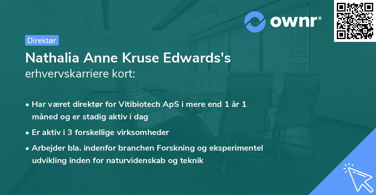 Nathalia Anne Kruse Edwards's erhvervskarriere kort