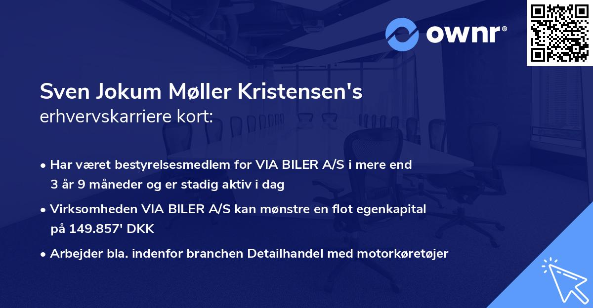 Sven Jokum Møller Kristensen's erhvervskarriere kort