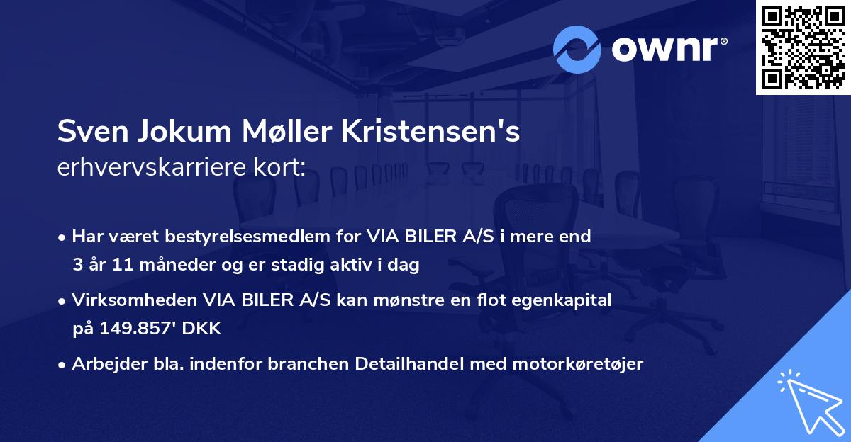 Sven Jokum Møller Kristensen's erhvervskarriere kort