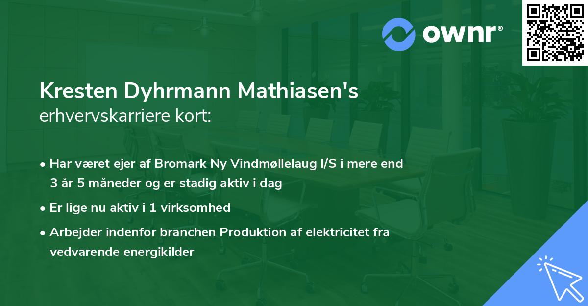 Kresten Dyhrmann Mathiasen's erhvervskarriere kort