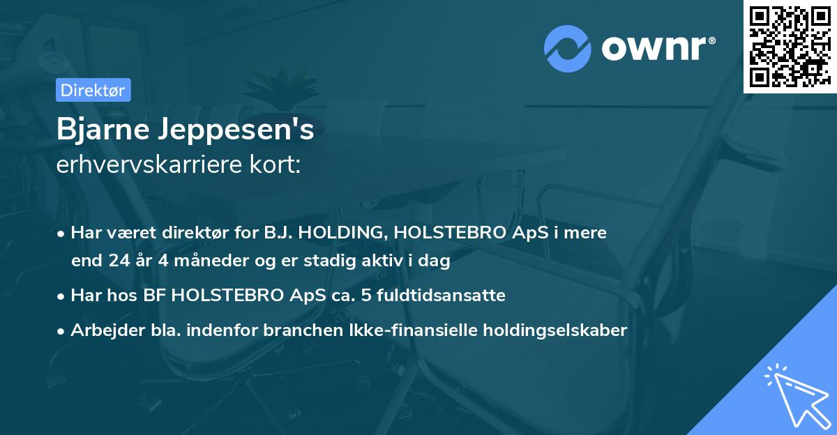 Bjarne Jeppesen's erhvervskarriere kort