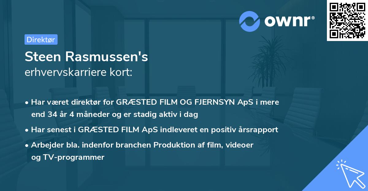 Steen Rasmussen's erhvervskarriere kort