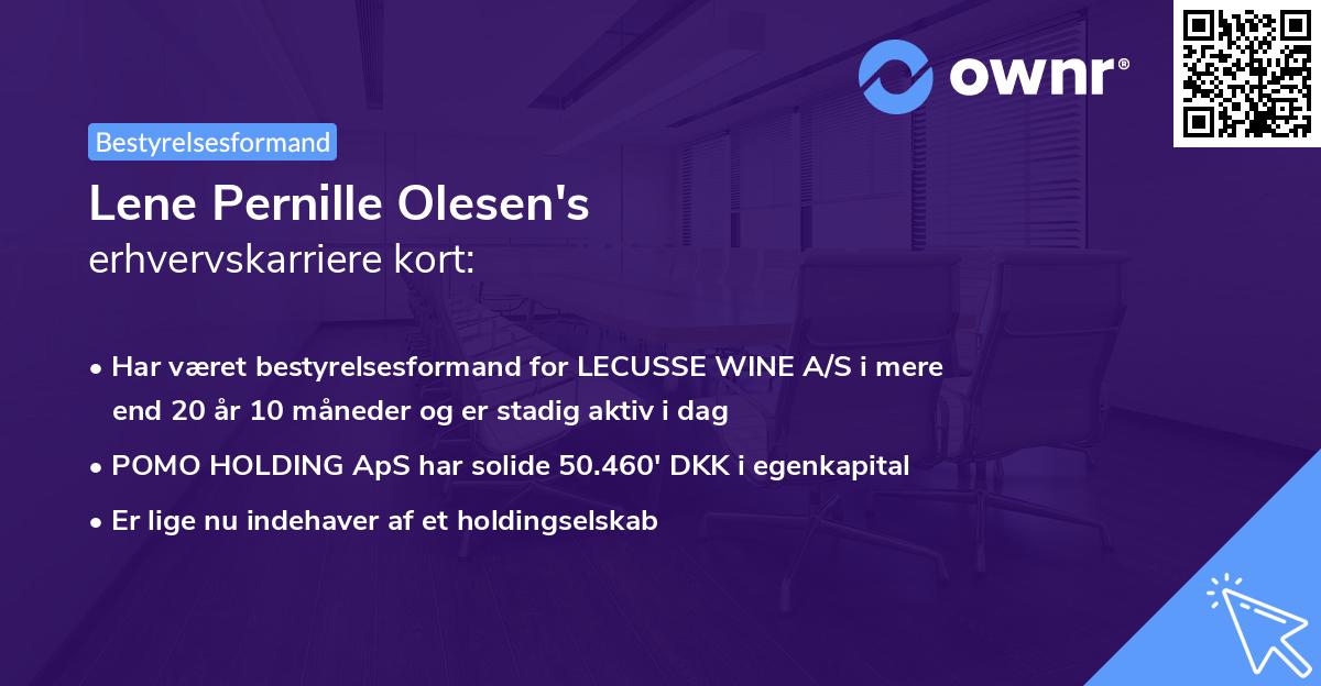 Lene Pernille Olesen's erhvervskarriere kort
