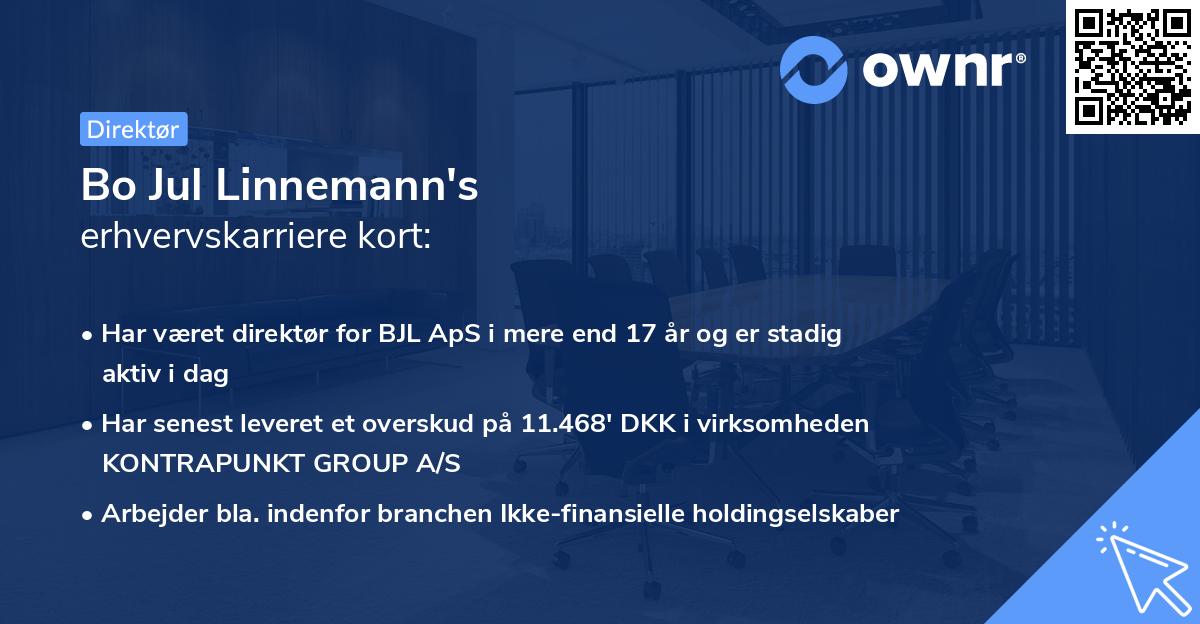 Bo Jul Linnemann's erhvervskarriere kort