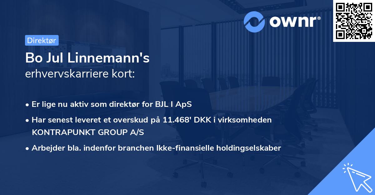 Bo Jul Linnemann's erhvervskarriere kort