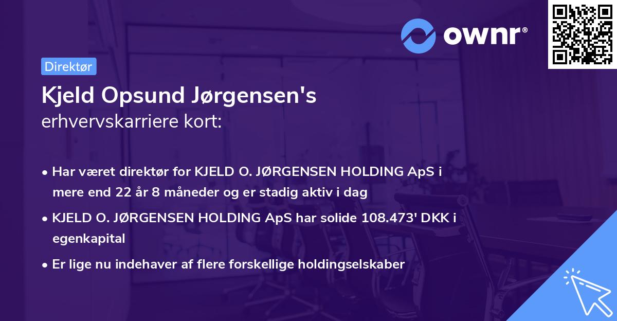 Kjeld Opsund Jørgensen's erhvervskarriere kort