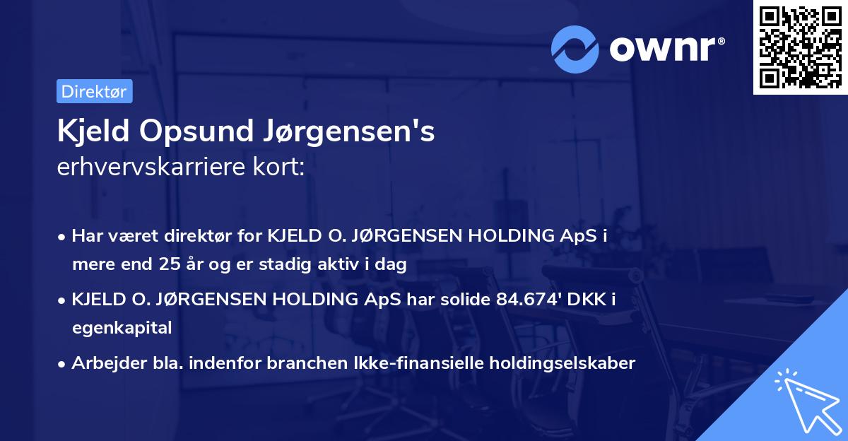 Kjeld Opsund Jørgensen's erhvervskarriere kort