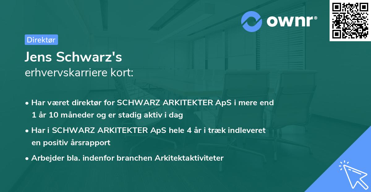 Jens Schwarz's erhvervskarriere kort