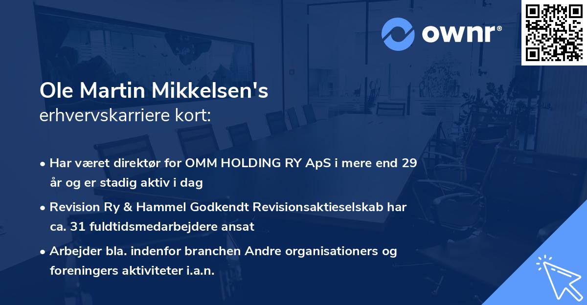 Ole Martin Mikkelsen's erhvervskarriere kort