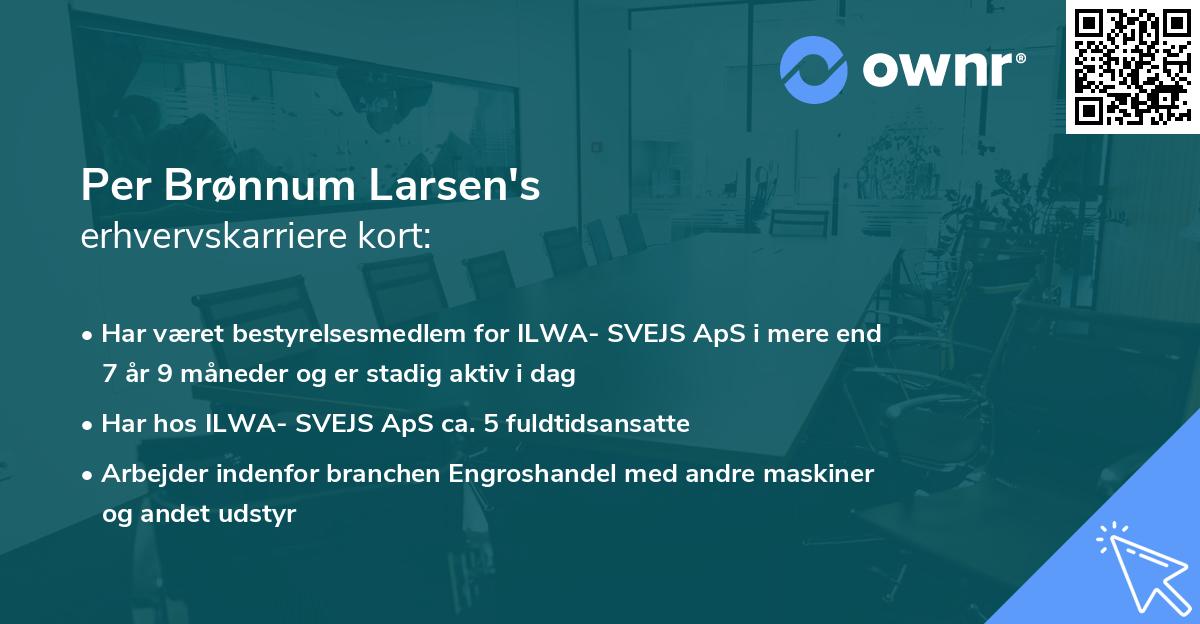 Per Brønnum Larsen's erhvervskarriere kort