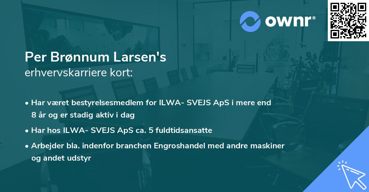 Per Brønnum Larsen's erhvervskarriere kort