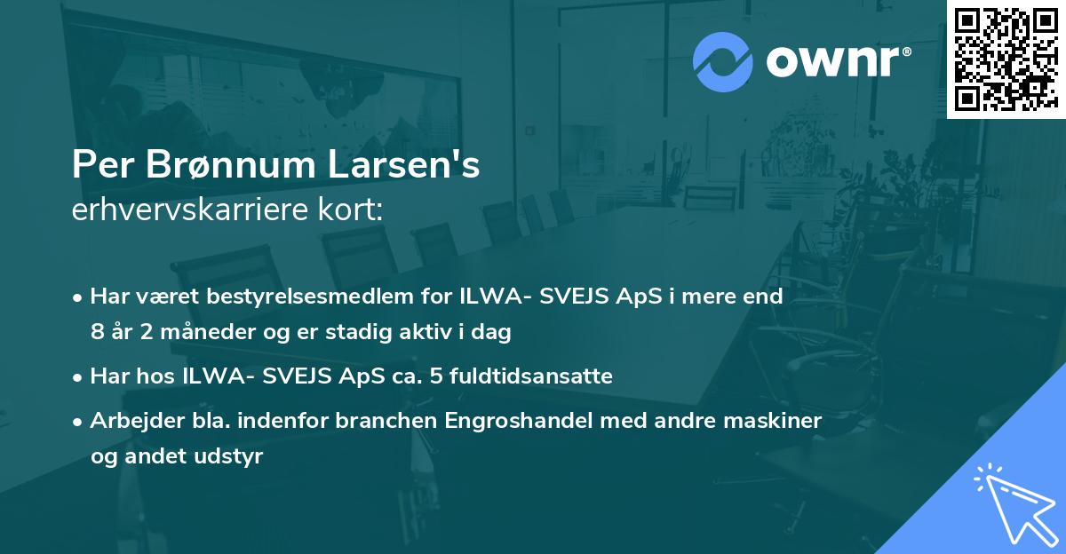 Per Brønnum Larsen's erhvervskarriere kort
