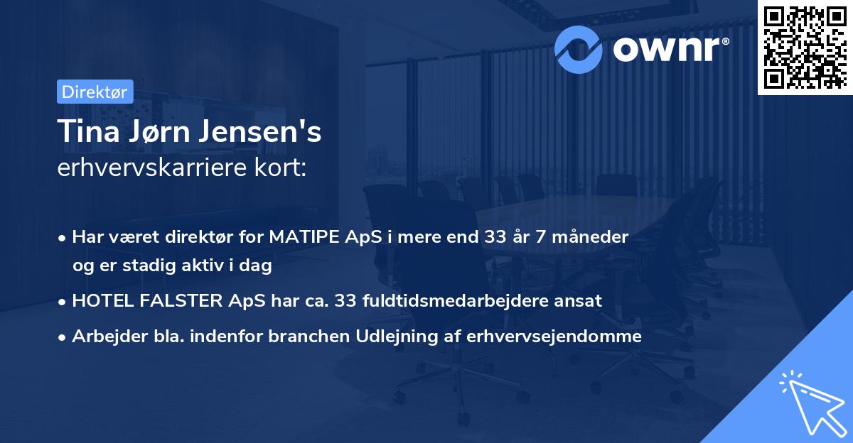 Tina Jørn Jensen's erhvervskarriere kort