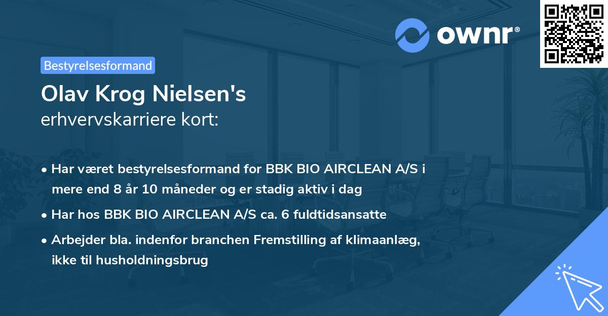 Olav Krog Nielsen's erhvervskarriere kort