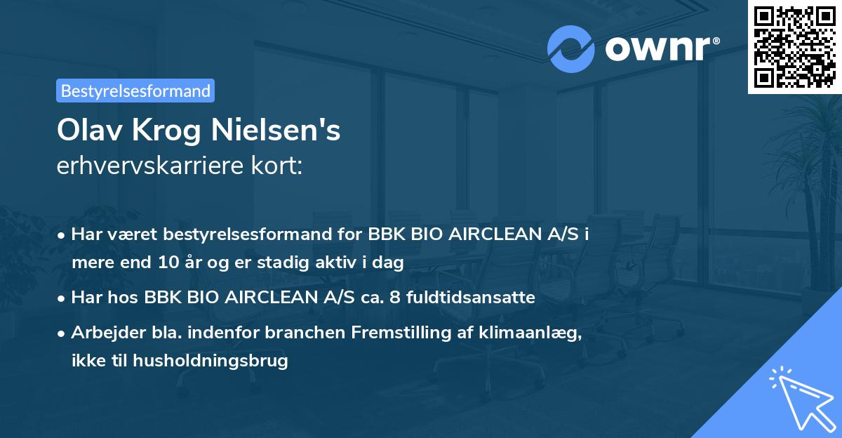 Olav Krog Nielsen's erhvervskarriere kort