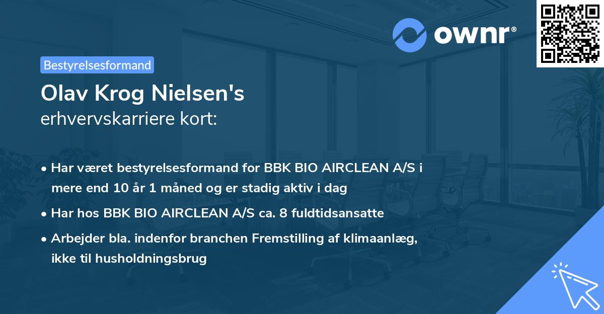 Olav Krog Nielsen's erhvervskarriere kort