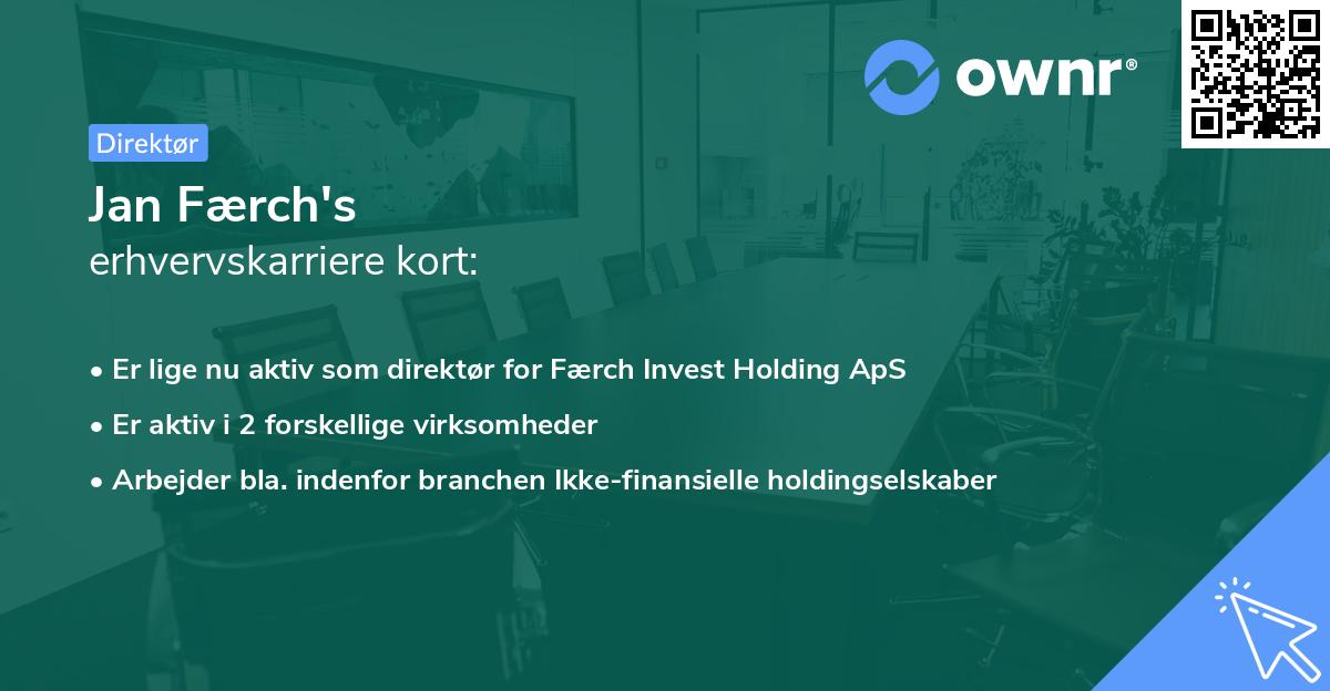 Jan Færch's erhvervskarriere kort