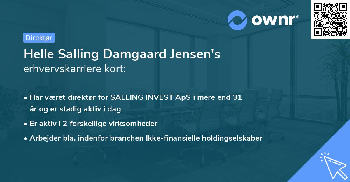 Helle Salling Damgaard Jensen's erhvervskarriere kort