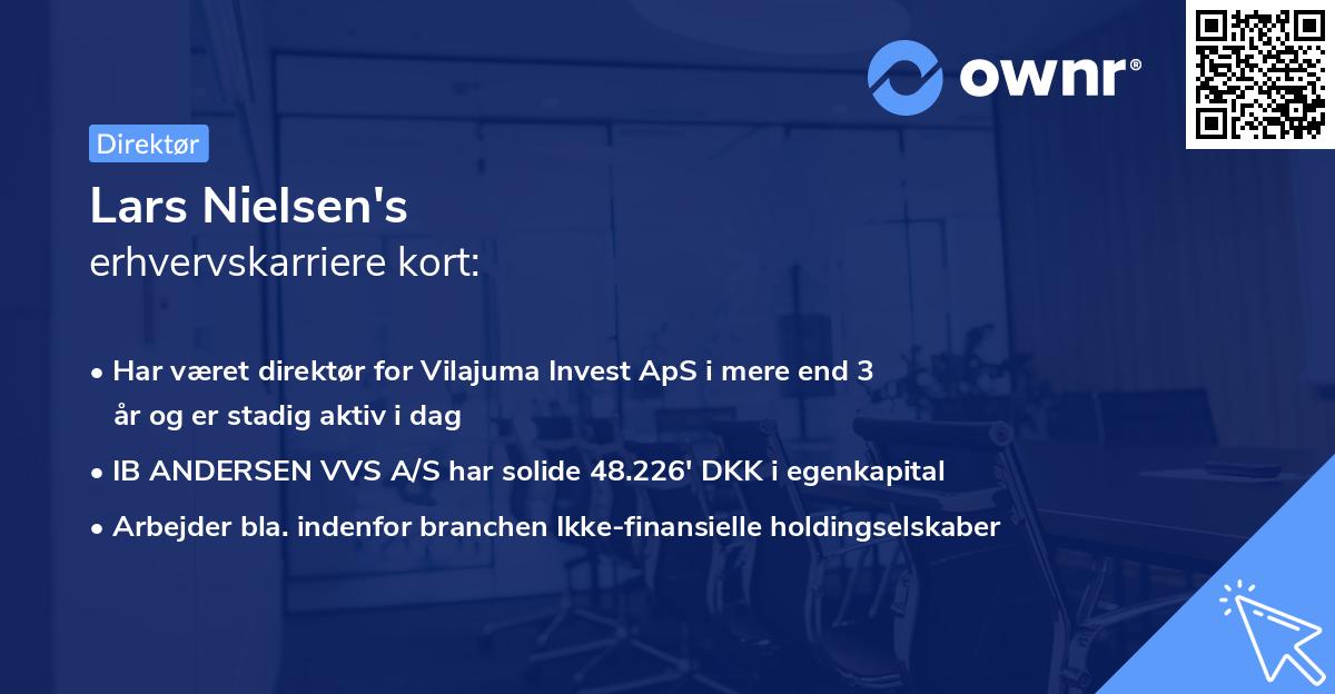 Lars Nielsen's erhvervskarriere kort
