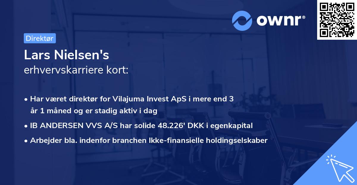 Lars Nielsen's erhvervskarriere kort