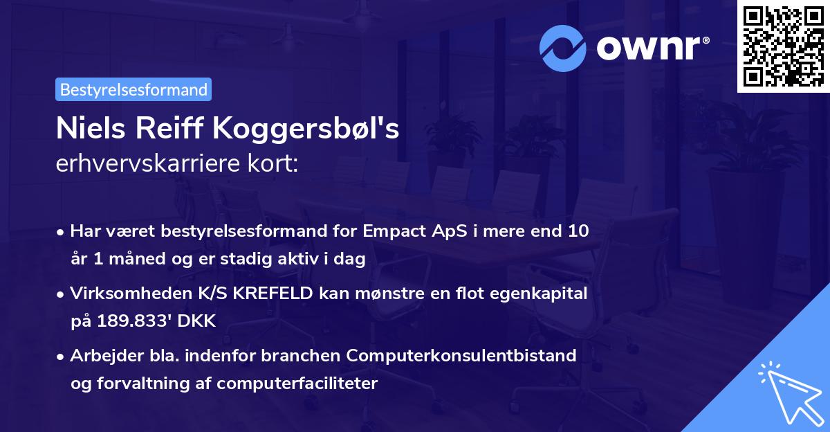 Niels Reiff Koggersbøl's erhvervskarriere kort