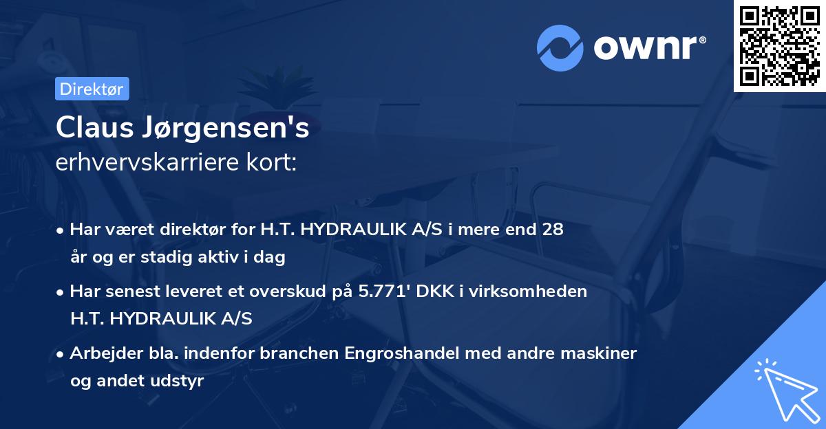 Claus Jørgensen's erhvervskarriere kort